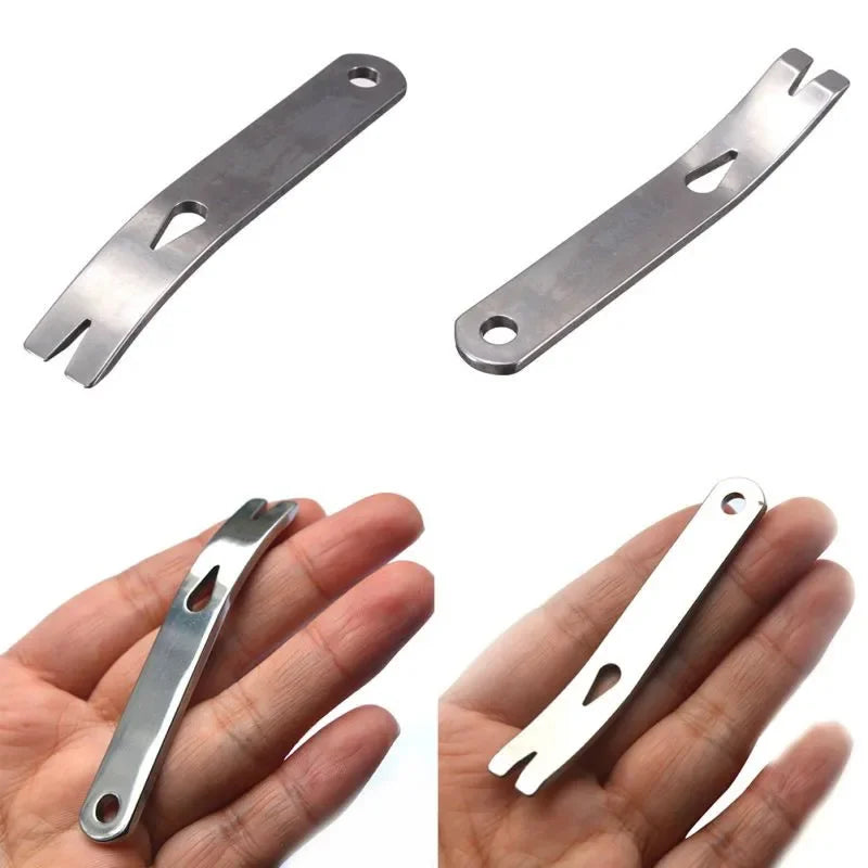 EDC Gear Stainless Steel Mini Crowbar Pry Bar Pocket Tool Camp Gadget Outdoor Utility Multipurpose Camping Gadgets Keychain