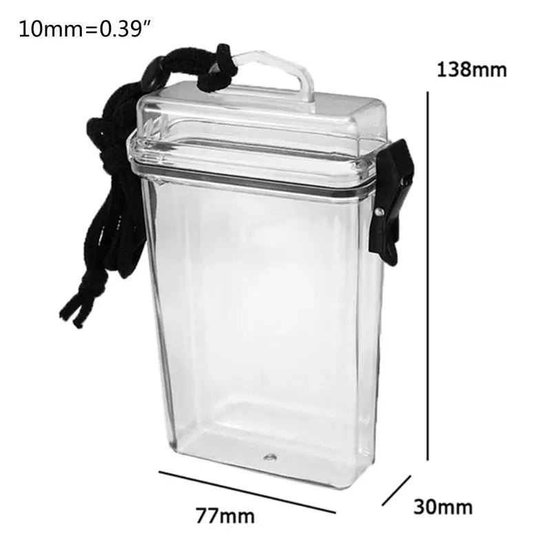 Cigarette for Case Box Chain Neck-hung Plastic Transparent for Camping, Rafting Drop Shipping