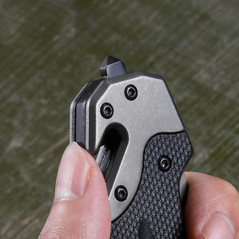 Outdoor Stainless Steel Folding Knife High Hardness Portable EDC Camping Pocket Knife Hiking Travel Self Defense Survival Knife