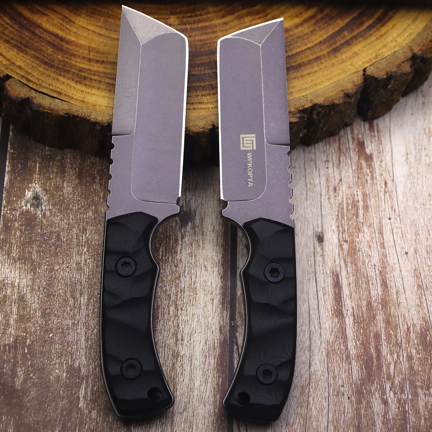 440c Hardened Outdoor Camping Tactical Straight Knife +K Sheath, Jungle Kitchen Knife, Hunting Straight Knife, EDC tool knife