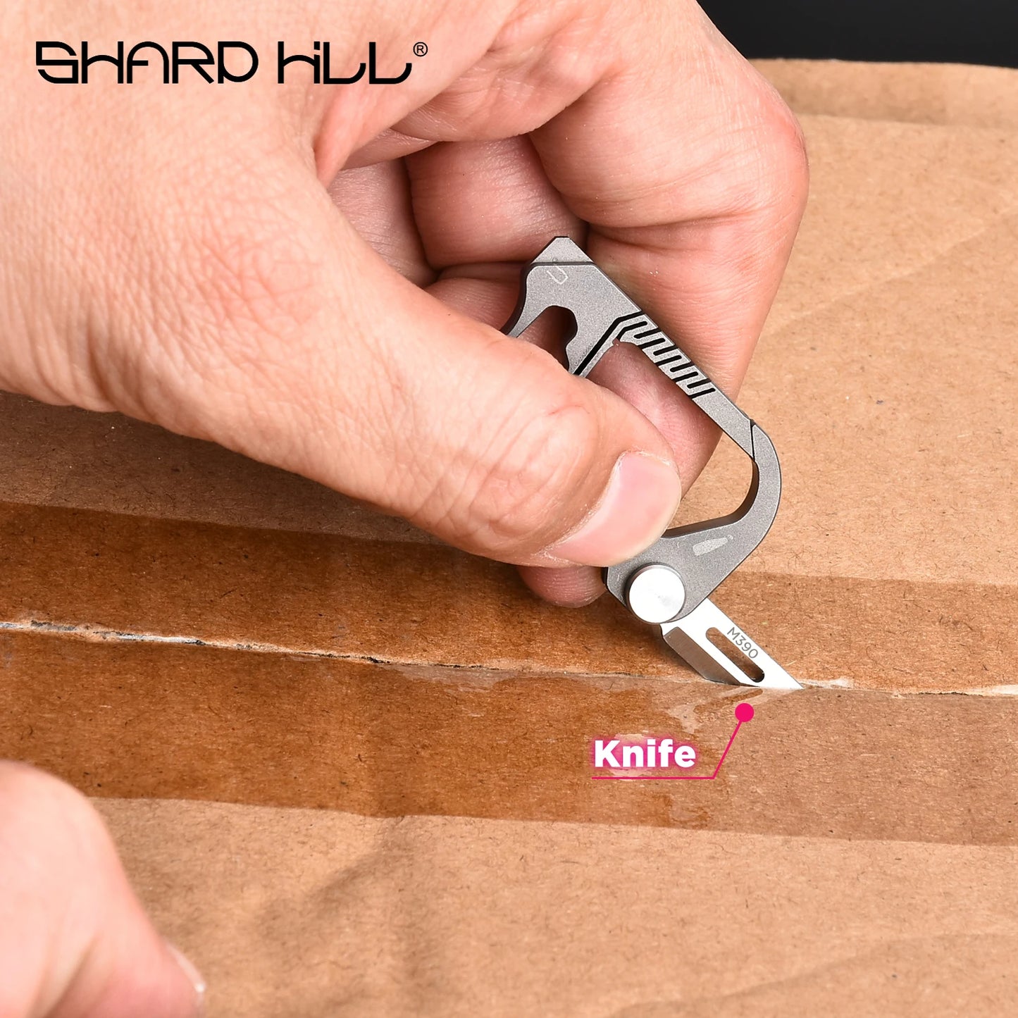 SHARP HILL Titanium keychain Outdoor camping knife EDC Keychain Multi-tool Bottle opener Emergency EDC gadget screwdriver