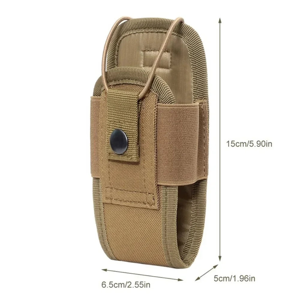 Molle Radio Walkie Talkie Pouch Waist Bag Holder Pocket Portable Interphone Holster Carry Bag for Hunting Camping