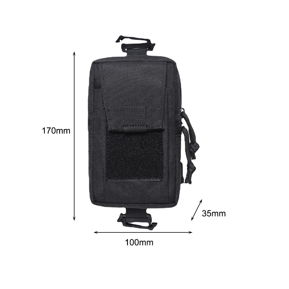 Molle Backpack Strap Bag Phone Holder Outdoor Sports Running Accessories Hunting EDC Tool Waist Pouch