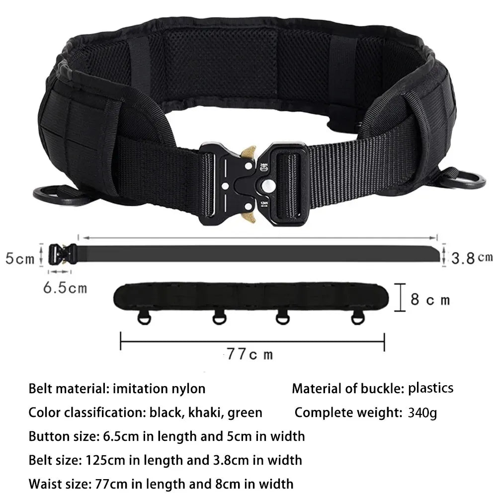 1pcs Men's Belt Outdoor Tactical Belt Multi-Function Buckle Nylon Belt High Quality Outdoors Sports Canvas Belts Neutral Girdle