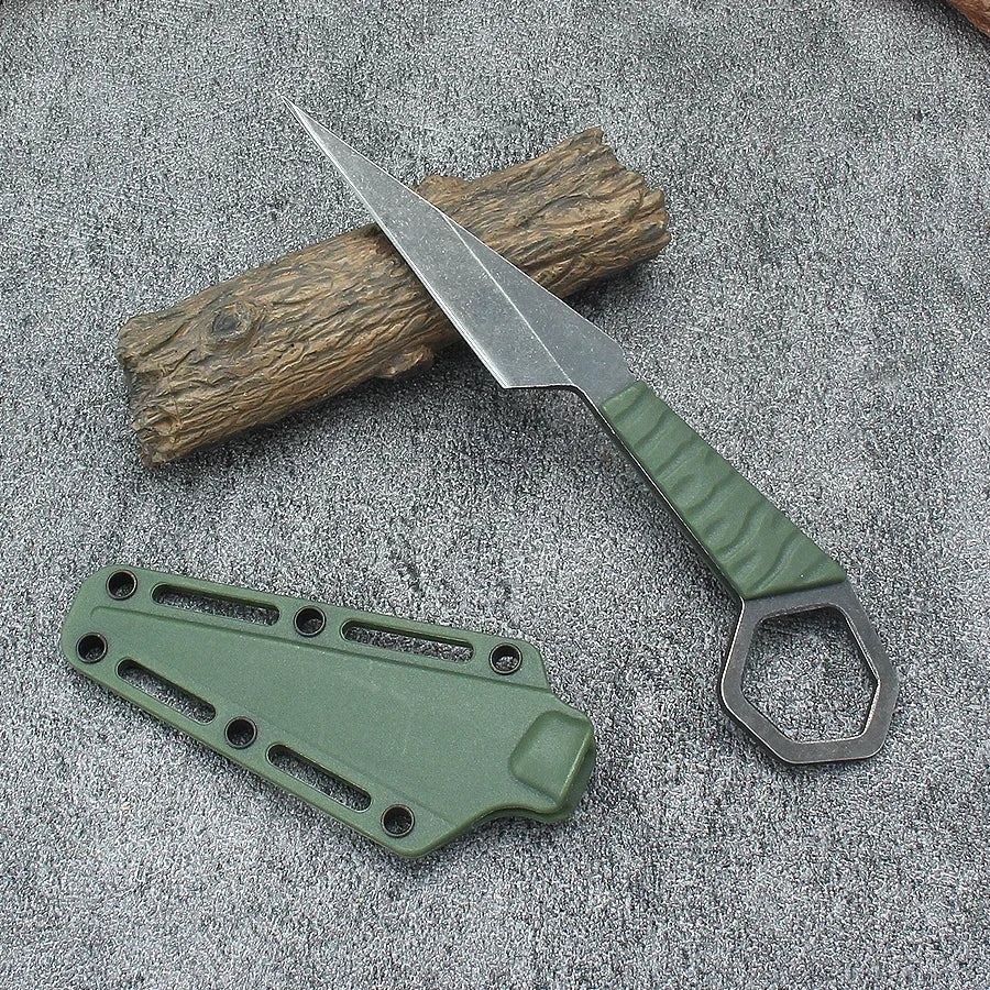 New EDC Pocket Knife Necklace Knife Multifunctional Tactical Knife K Sheath Portable Camping Mini Straight Outdoor