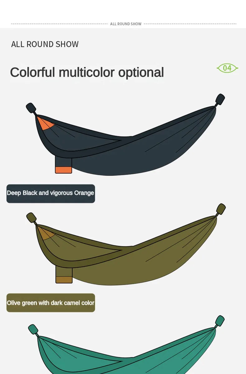 Camping Hammock Single Portable Hammocks ,Great for Outdoor,Indoor,Camping,Portable for Travel/Backpacking/Beach/Backyard