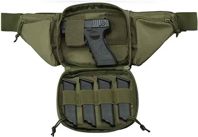 Gun Holster Fanny Pack Fits Glock K Ruger S&W M&amp P Shield Taurus Sig Sauer Springfield Beretta Kimber Walther