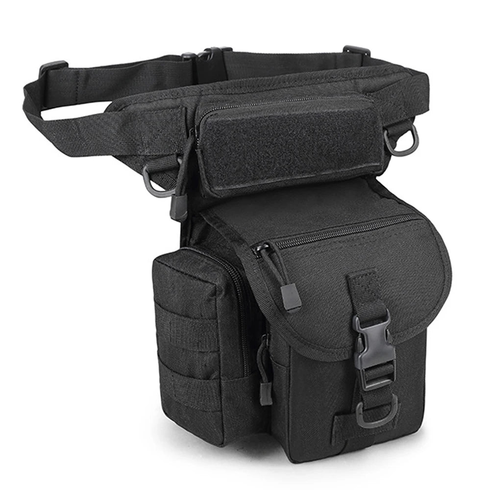 Men Waist Fanny Pack Leg Bag Military Tactical Motorcycle Rider Camera Sports Travel Nylon Male Bum Hip  Belt Thigh Fanny Bags