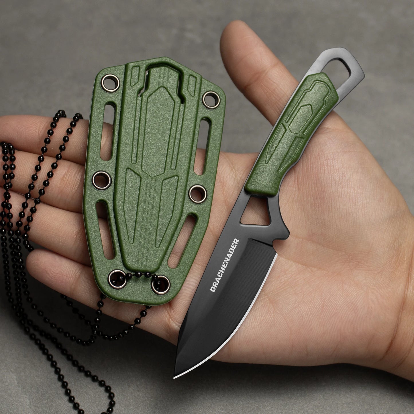 Full Tang Neck Knife Small Hunting Knife With Sheath And Neck Chain EDC Portability Camping Fishing Survival Fixed Blades