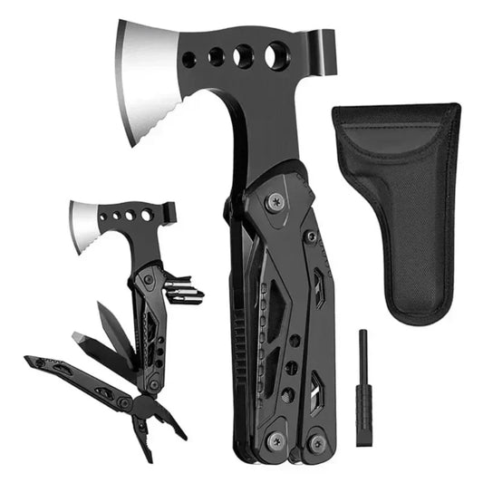 Multifunctional Axe Survival Axe Pliers MultiTool Camping Ax Hammer Outdoor Escape Tool Portable Fold Pliers Pocket Knife