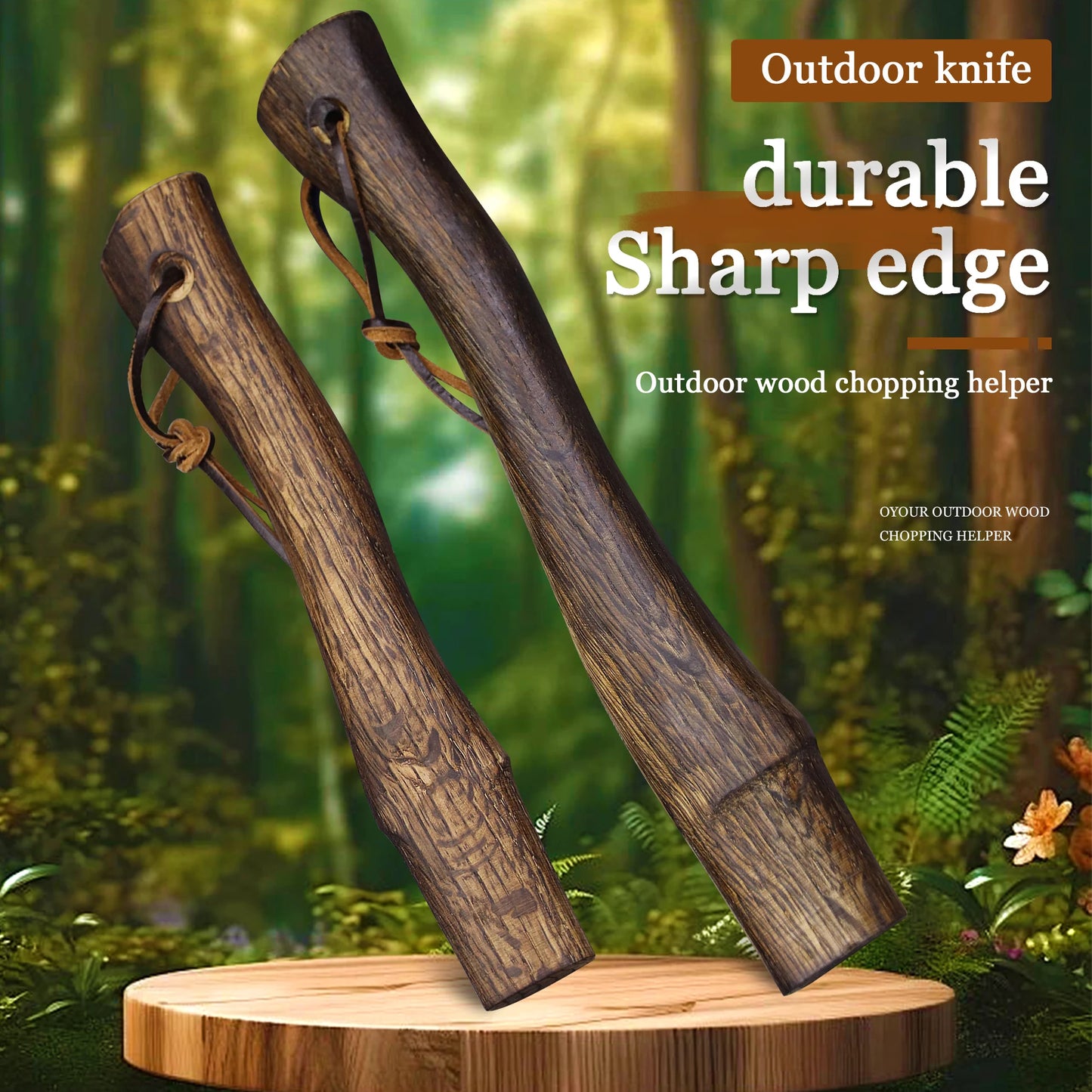 WPKOPYA(USA)  Beech wood short handaxe handle, outdoor logging axe handle, tactical axe handle