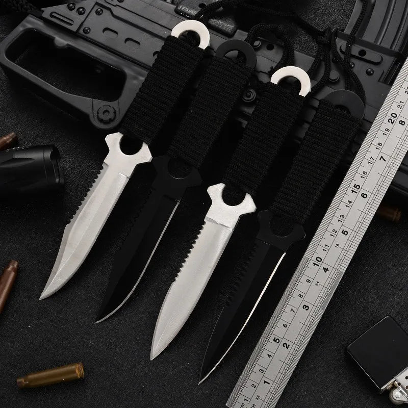 Outdoor Carry Small Straight Knife Camping Tactical Diving Hunting Knife High Hardness Survival Wilderness Survival Knife