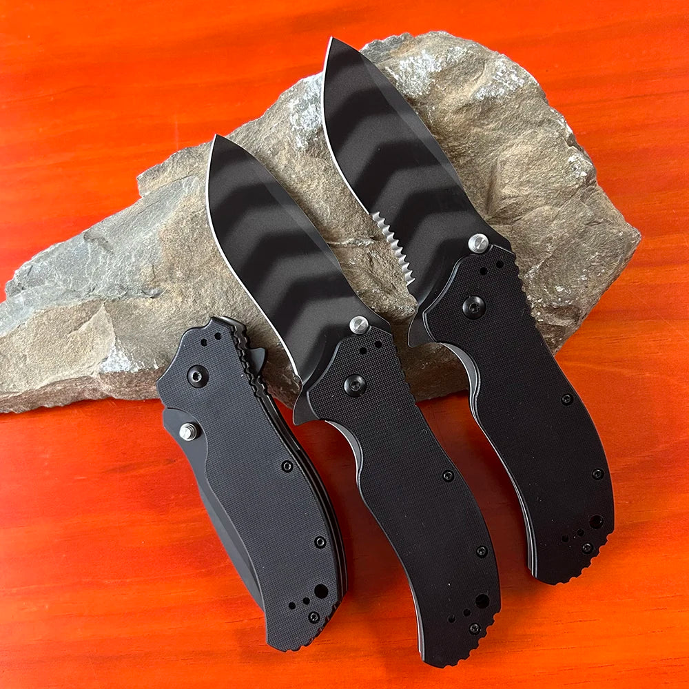 ZT 0350 Folding Knife G10 Handle Tiger Pattern Titanium S30V Bearing Self-defense Pocket Knives Hunting Survival EDC Tools