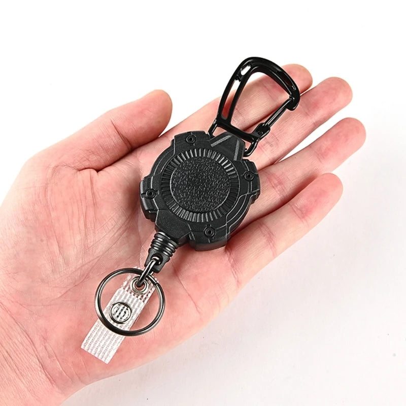 Anti-theft Retractable Keychain Retractable Hook Keychain Stainless Steel Rope Keyholder Keyring Accessories 80cm