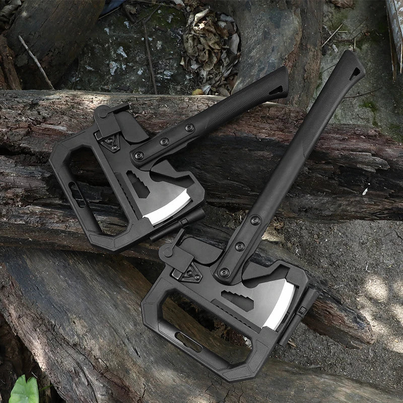 Multifunctional tactical axe open axe head knife outdoor defense survival camping tree chopping wood axe worker axe with sheath