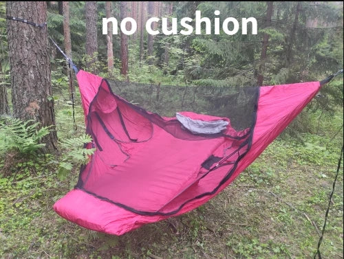 Outdoor Camping Hanging Hammock Multi-person Swing Anti-tear with Mosquito Net Flat Lay Hammocks Climbing Station Sleeping Bag