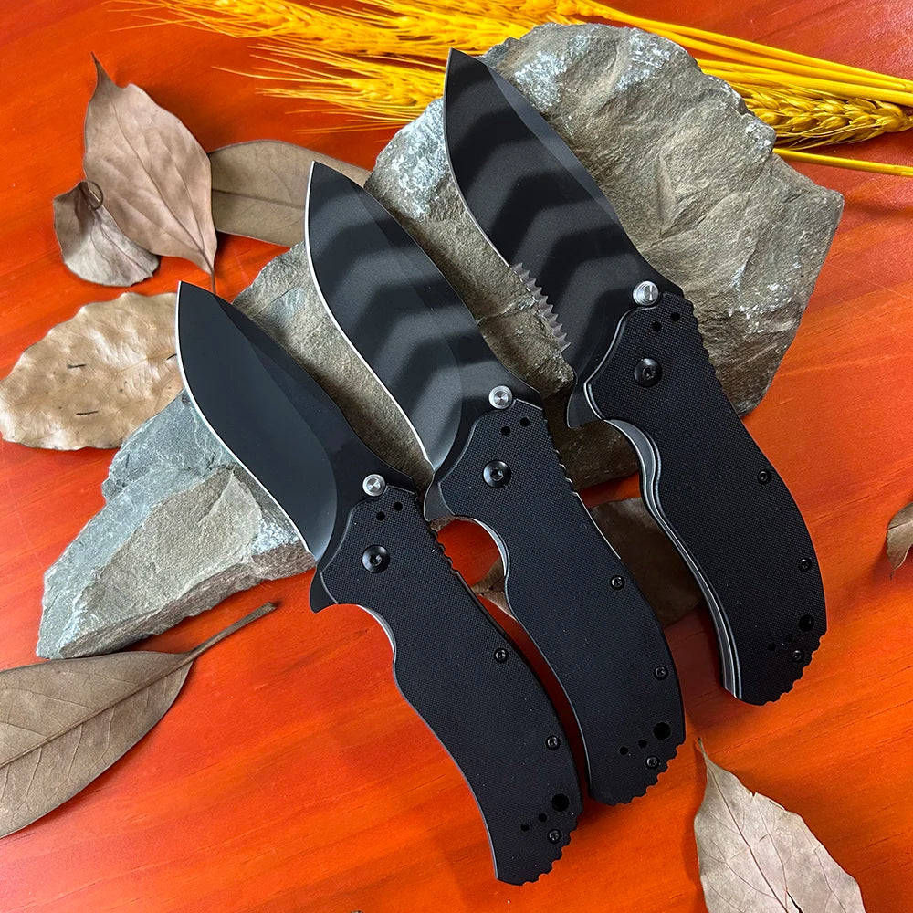 ZT 0350 Folding Knife G10 Handle Tiger Pattern Titanium S30V Bearing Self-defense Pocket Knives Hunting Survival EDC Tools