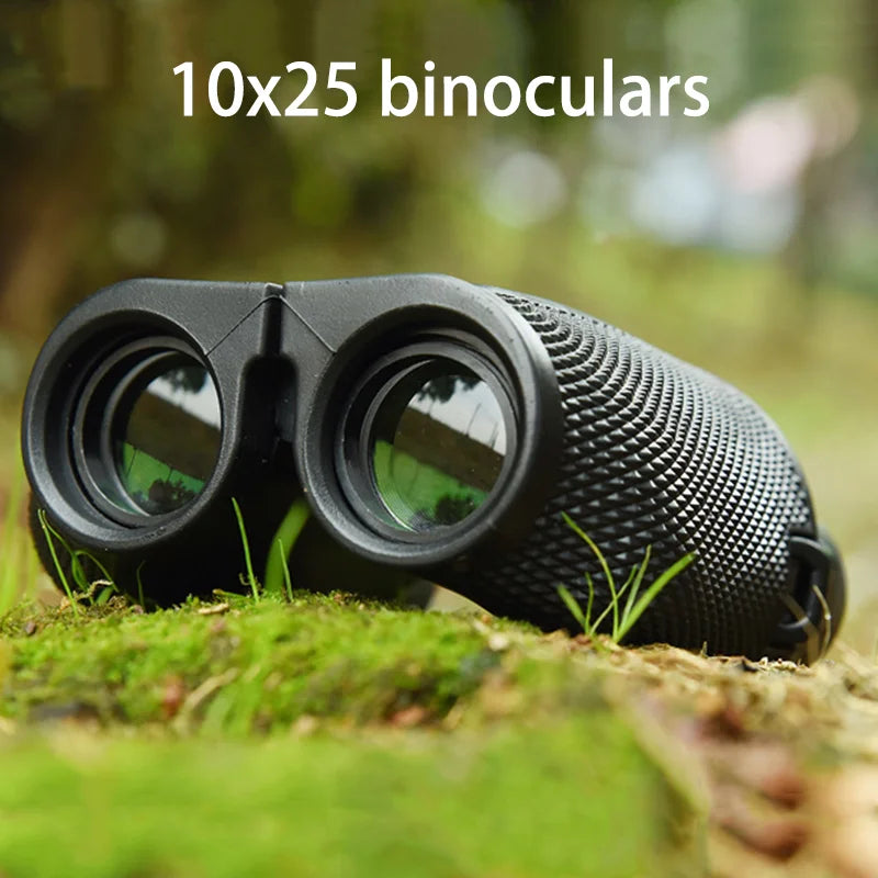 10X25 HD Binoculars Mini Portable Telescope BAK4/FMC Coated Binoculars Outdoor Bird Watching Hunting Travel Camping Ball Game