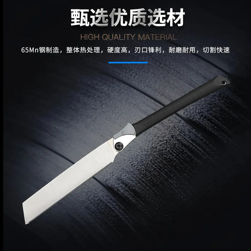 Portable Folding Saw with Comfortable Non-Slip Handle for Cutting Wood, Camping and Hiking for Faster and Efficient Sawing