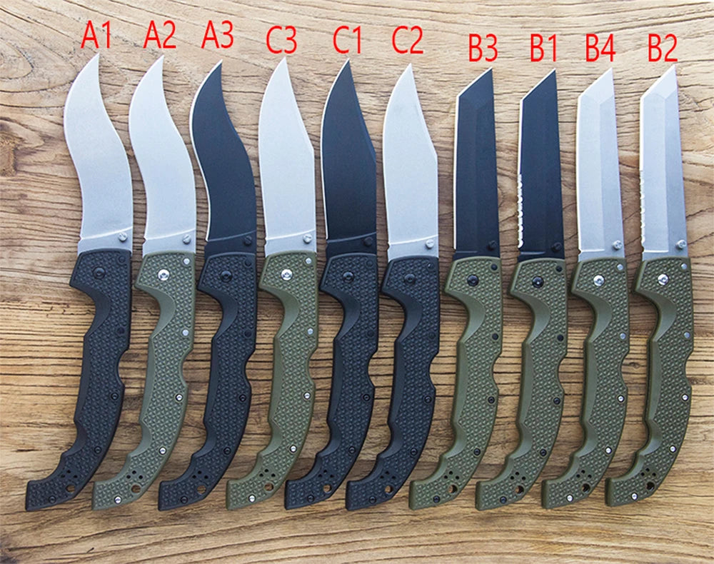 Voyager 12.26'' Large Multipurpose Combat Folding Knife 9cr18mov Blade Outdoor Military Survival Rescue Hunting Knives EDC Tools