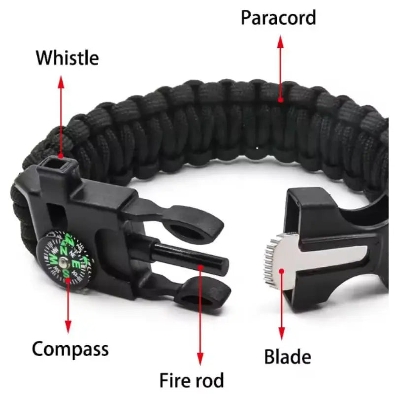 Umbrella Rope Bracelet Survival Bracelet Multi Functional Five In One Outdoor Camping Adventure Seven Core Lifeline