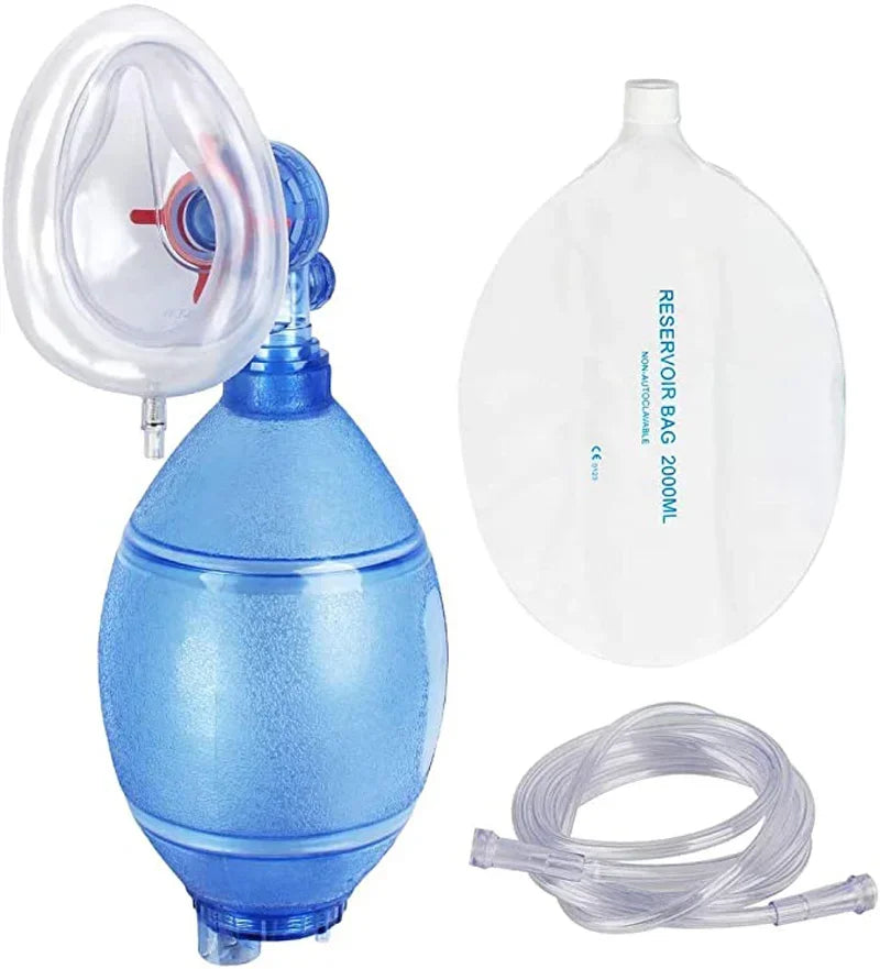 First Aid Manual PVC Adult/Child/Infant Resuscitation Ambu Bags 2000ml/1600ml Reservoir Bag Emergency Self-help Rescue Tool