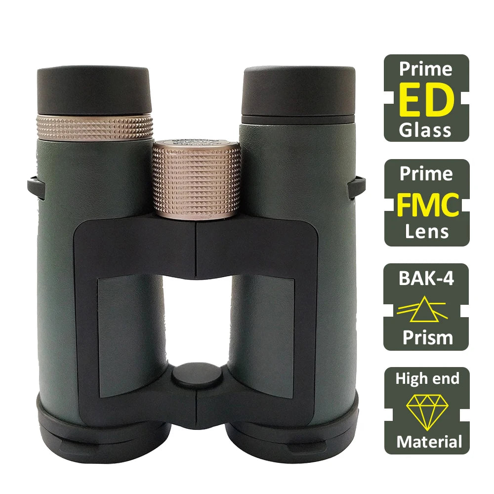 10x42 High Definition ED Binoculars with Large View Lightweight Waterproof Binoculars for Adults Outdoor Bird Watching