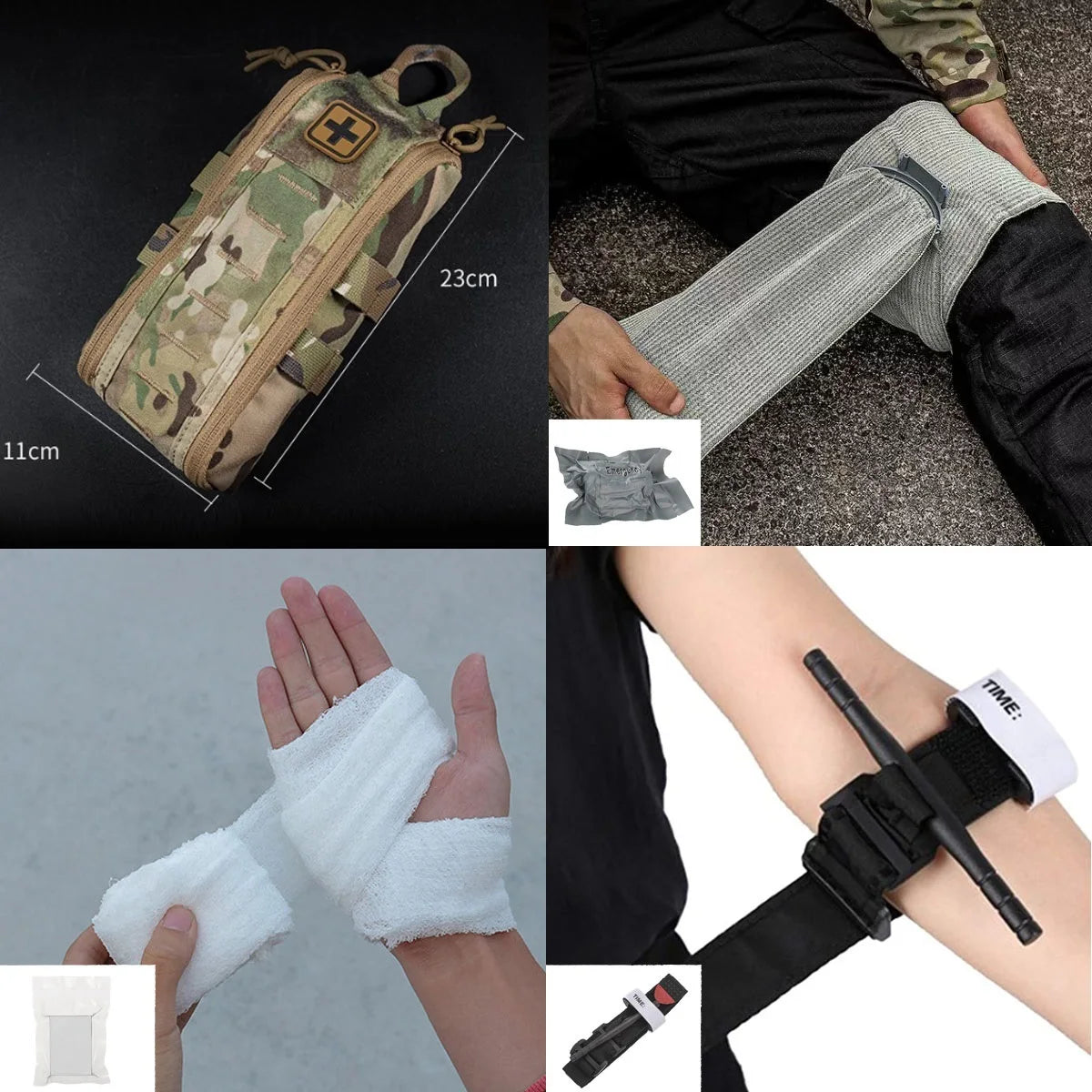 Compact Rip-Away First Aid Pouch, Quick Deploy Ifak Emergency Survival Kit, Belt or MOLLE Attach Edc Gear for Hunting