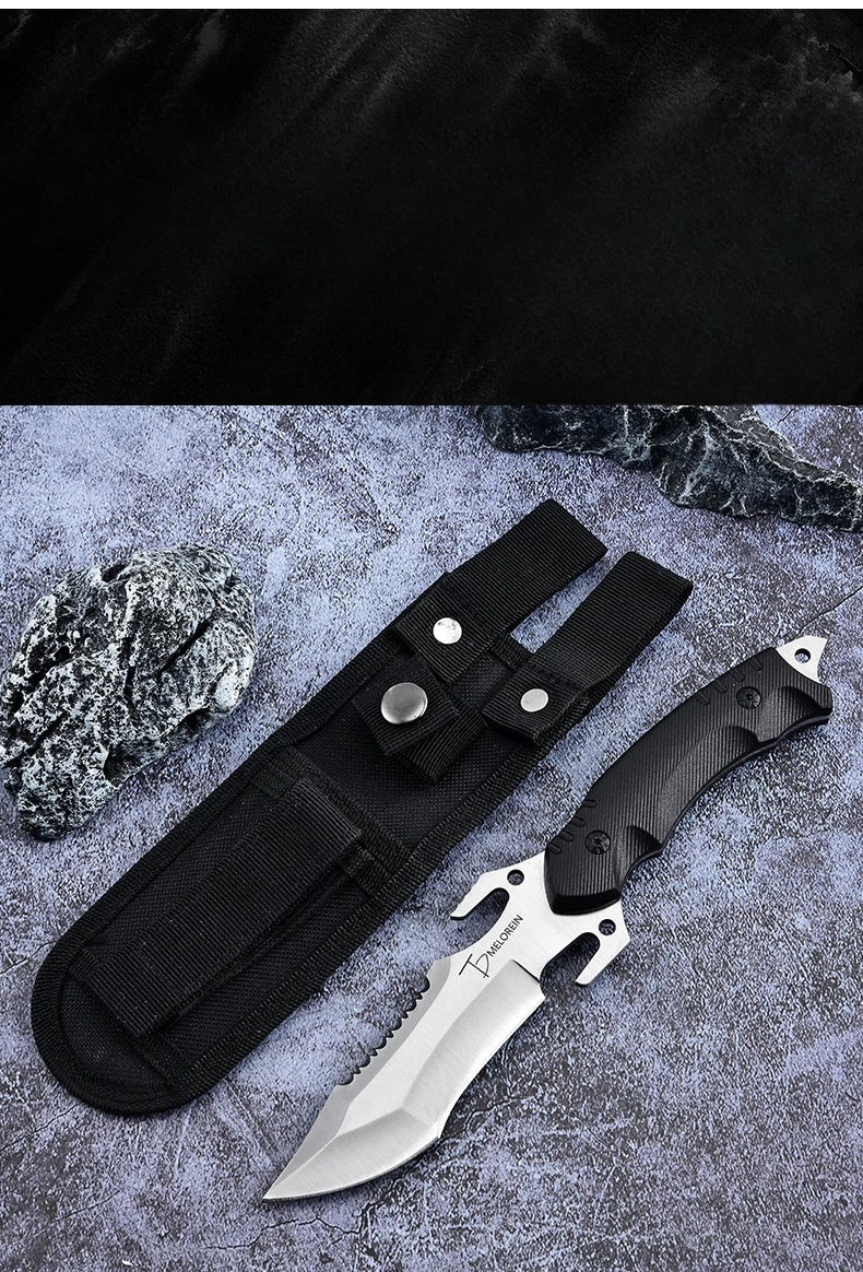 Straight knife outdoor tool portable pocket knife survival knife military knife outdoor hunting tactics high hardness survival k