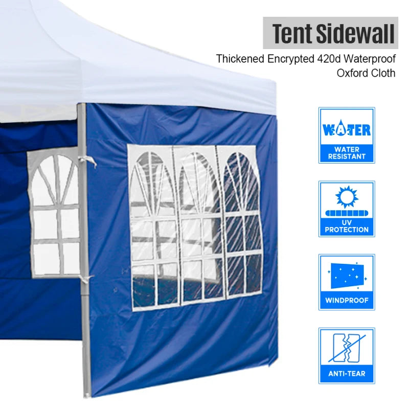 Tent Curtain with Window Tent Sidewall For Outdoor Activities Champing Waterproof Wear-Resistant UV Resistant Removable Canopy