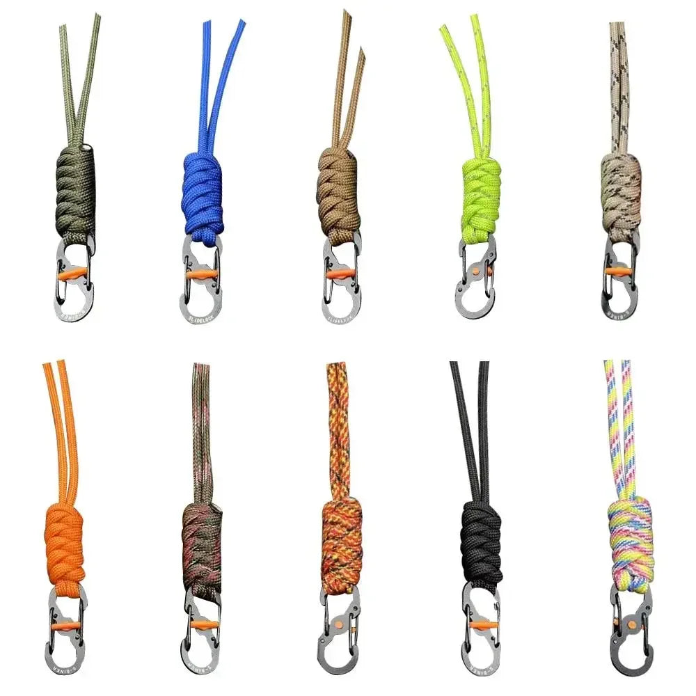 1PC Anti-Theft 8-Figure Umbrella Rope Hand-Woven Keychain Outdoor Wrist Camera Lanyard Anti-Loss Key Rope ID Belt