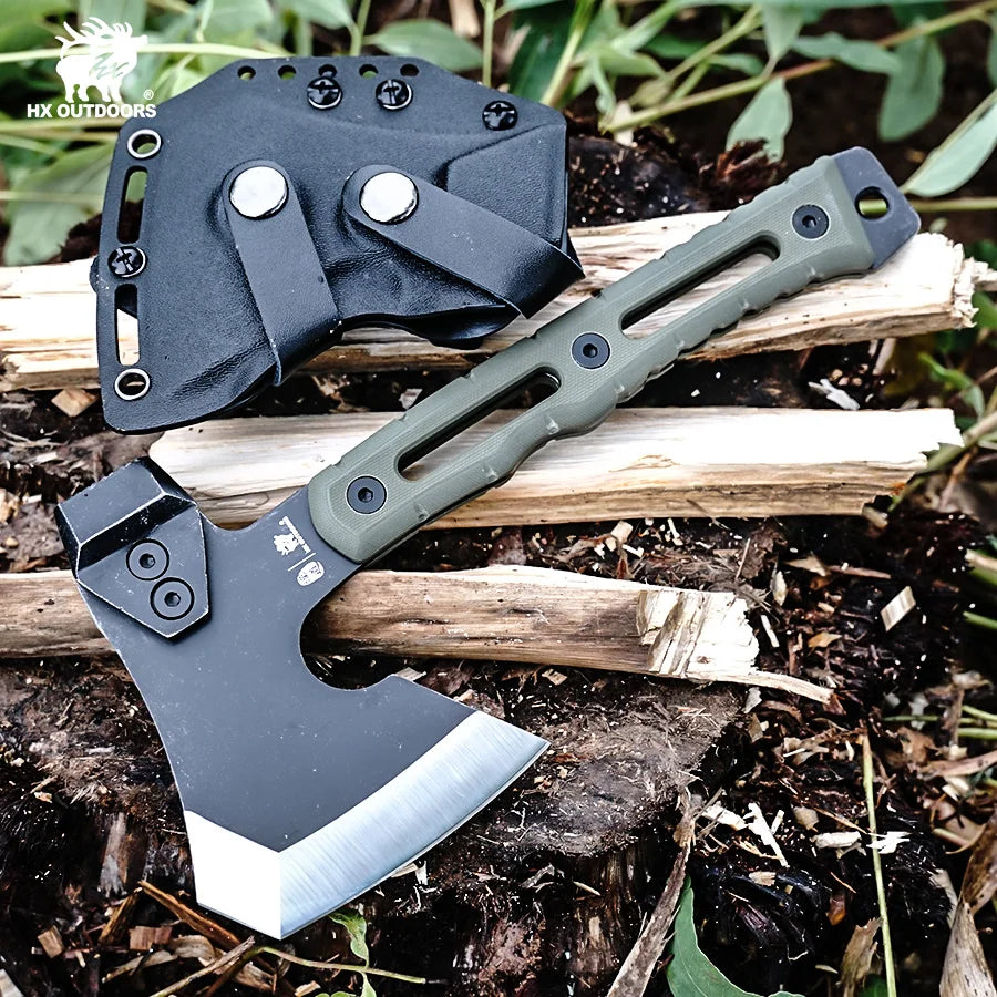 HX OUTDOORS Mercenarys Full Tang Camping Survival Touris Axe Hatchet Tactical Multifunctional Hunting Tools Tomahawk Hammer axes