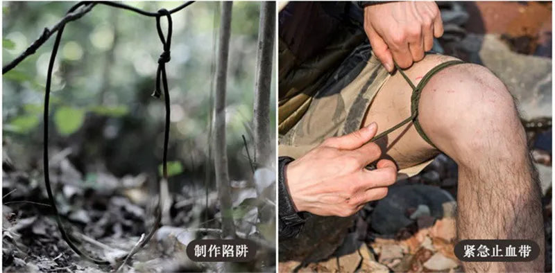 Outdoor Multi-function Paracord Survival Bracelet Men Women Camping Adventure Emergency Rescue Survival Rope Bracelet