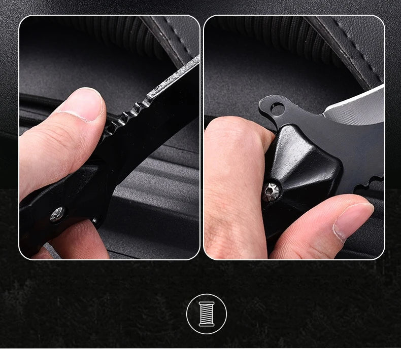 Portable knife outdoor camping straight knife, outdoor knife high hardness stainless steel fishing knife