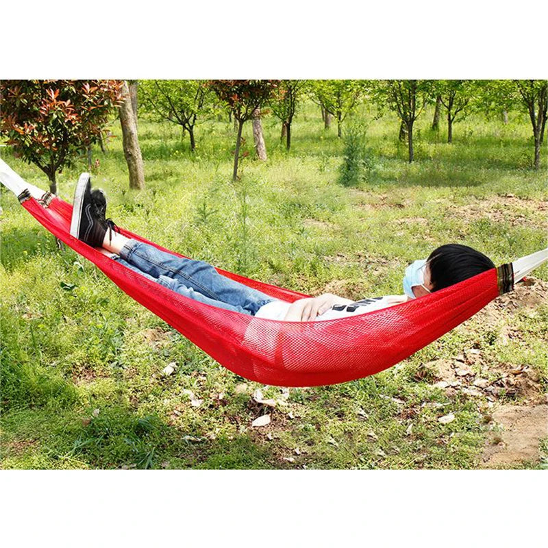 Travel Portable Folding Hammock Garden Terrace Balcony Hanging Hammock Camping Survival Hunting Rest Nets