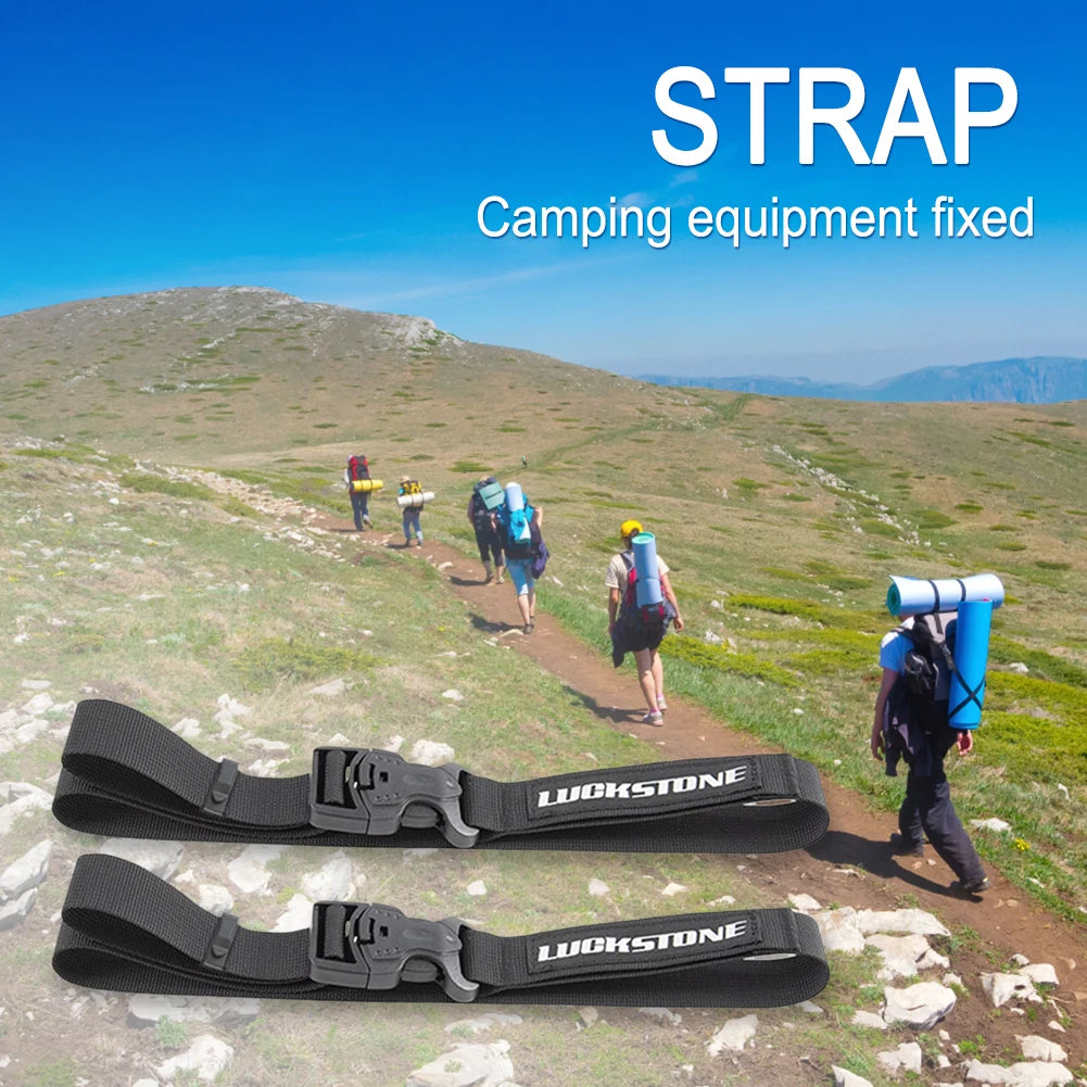 2pcs Luggage Strap Multifunctional Portable Travel Luggage Strap Wear Resistant Strong Load-bearing for Camping Hiking Travel