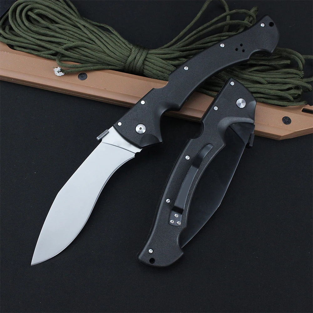 Large Rajah Cold Military Hunting Folding Knives AUS-10A Steel Blade Outdoor Survival Combat Self-defense Multipurpose Knife EDC