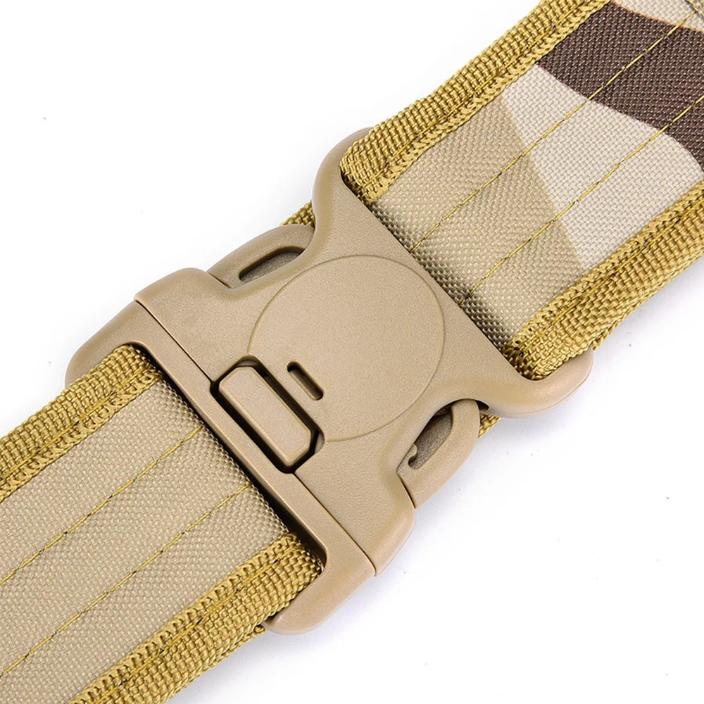 Outdoor Camouflage Tactical Belt Military Oxford Cloth Belt Mountaineering Belt Nyoln Wide Waist Belt Sports Work Canvas Belts