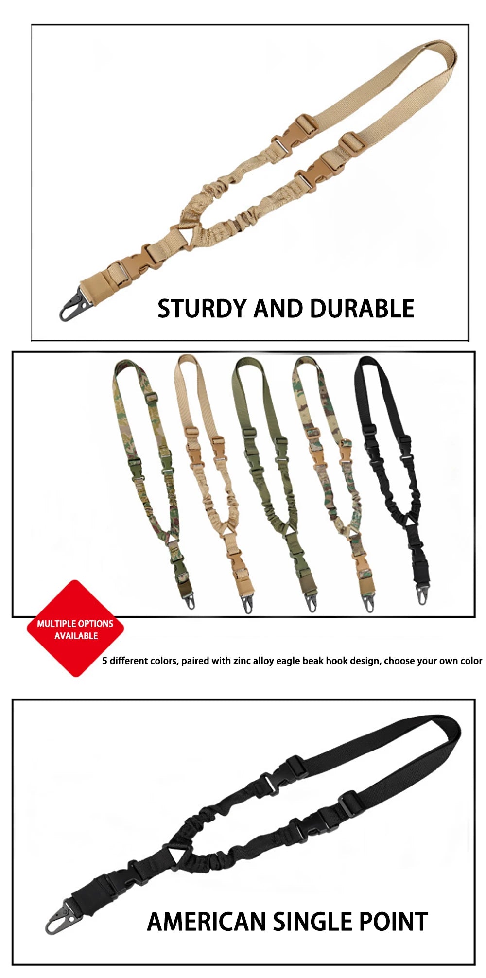 1pc Outdoor Single Point Tactical Harness CS Tactical Gun Rope Diagonal Safety Rope Tactical Camouflage Belt For Men and Women