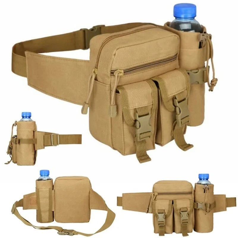 Men's Tactical Casual Fanny Waterproof Pouch Waist Bag Packs Outdoor Military Bag Hunting Bags Tactical Wallet Waist Packs