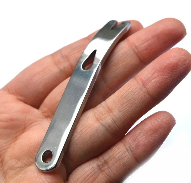 EDC Gear Stainless Steel Mini Crowbar Pry Bar Pocket Tool Camp Gadget Outdoor Utility Multipurpose Camping Gadgets Keychain