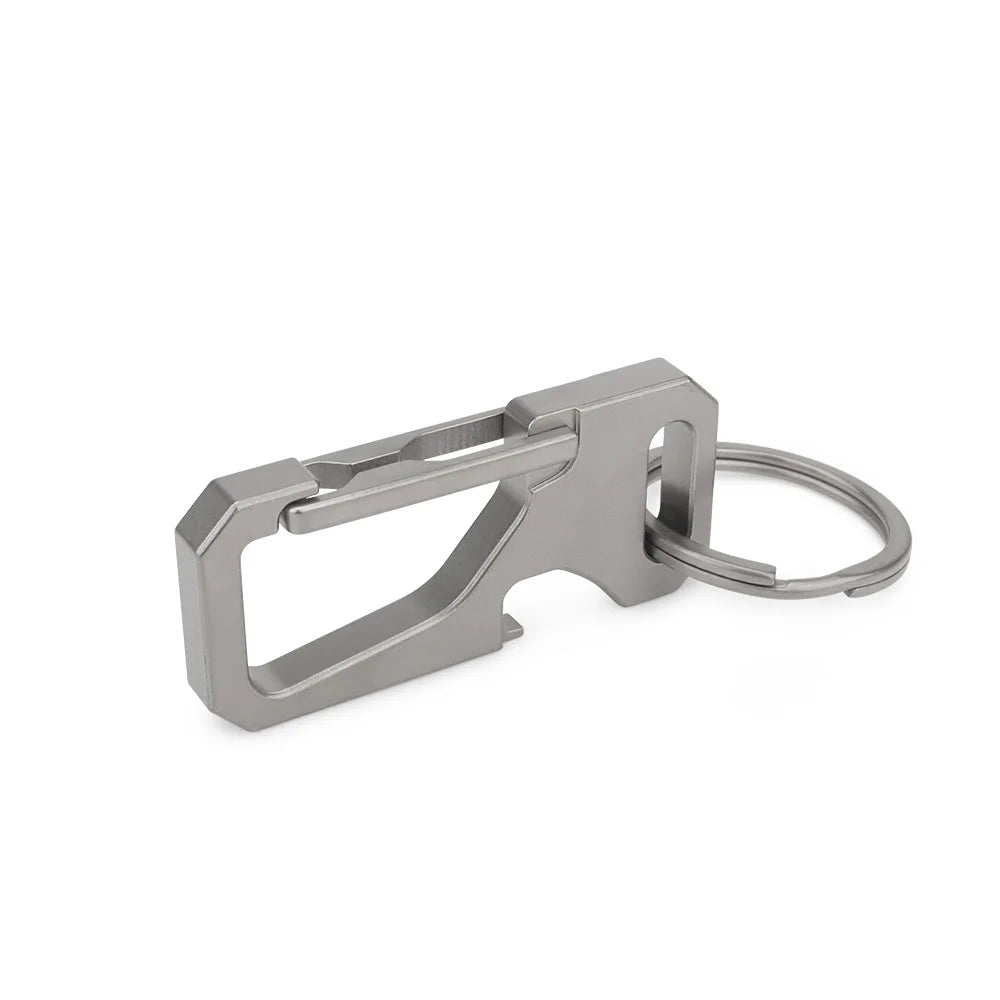 Lightweight Portable Titanium Alloy Buckle Hang Waist Key Chain Outdoor Tool EDC