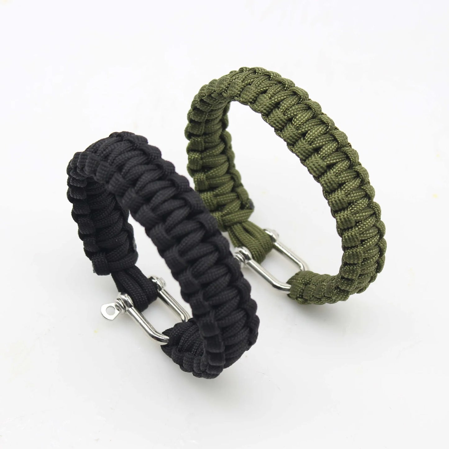 Paracord Survival Bracelet Alloy U-shape Buckle 4mm 7 Strand Weaving Rope Multi-function Outdoor Camping Emergency Tools For Men