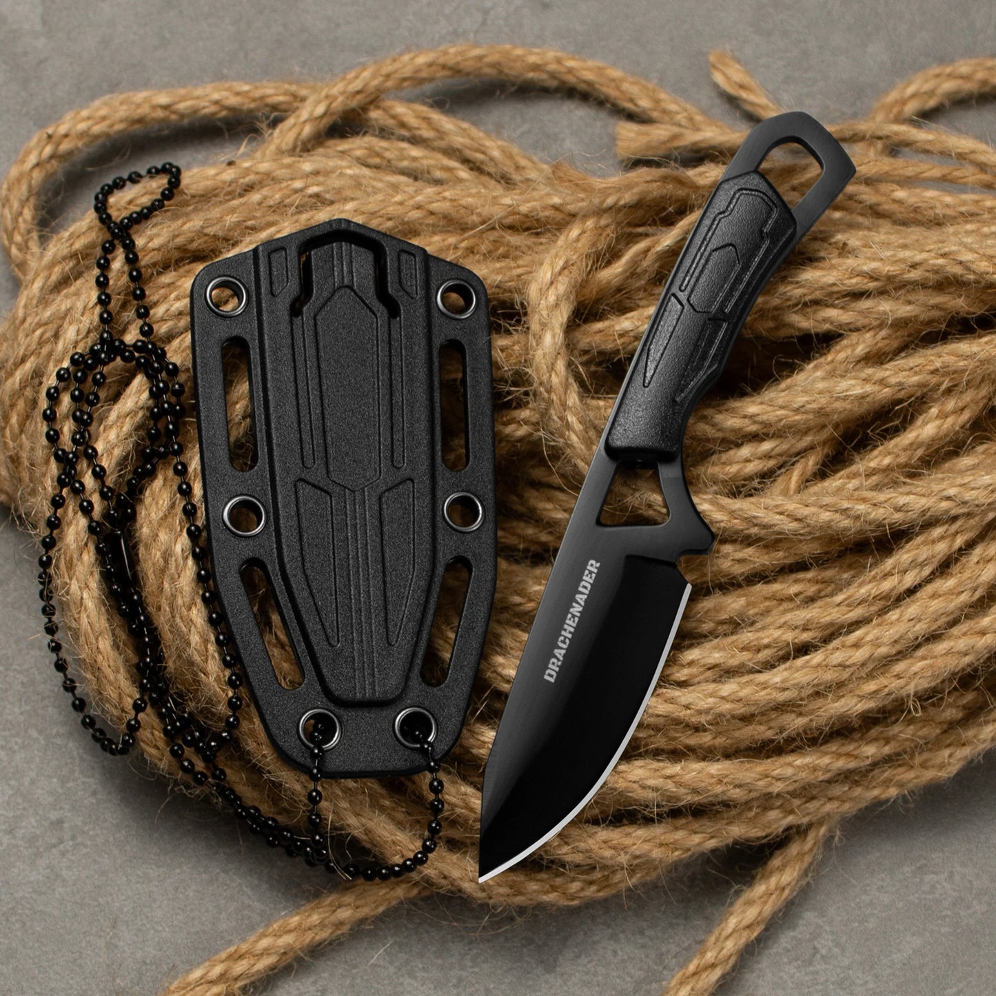 Full Tang Neck Knife Small Hunting Knife With Sheath And Neck Chain EDC Portability Camping Fishing Survival Fixed Blades