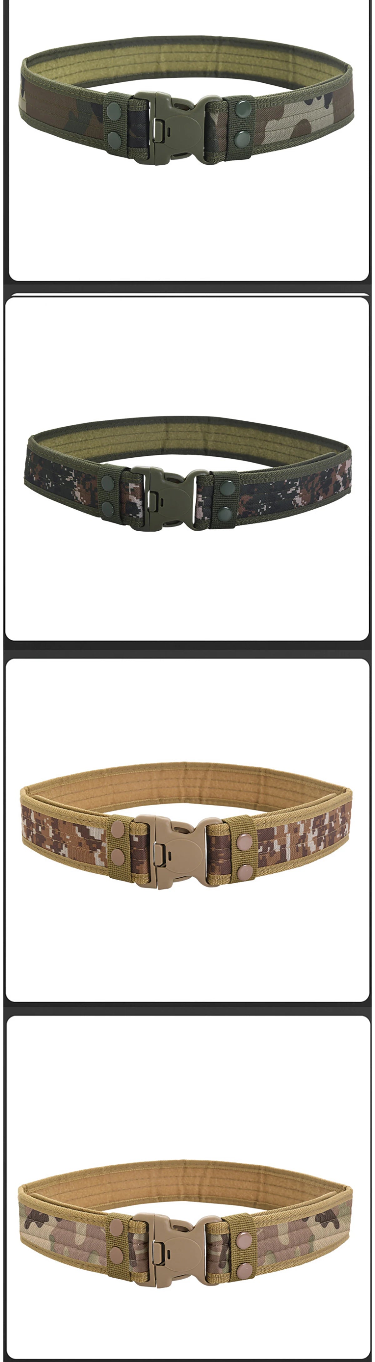 Outdoor Camouflage Tactical Belt Military Oxford Cloth Belt Mountaineering Belt Nyoln Wide Waist Belt Sports Work Canvas Belts