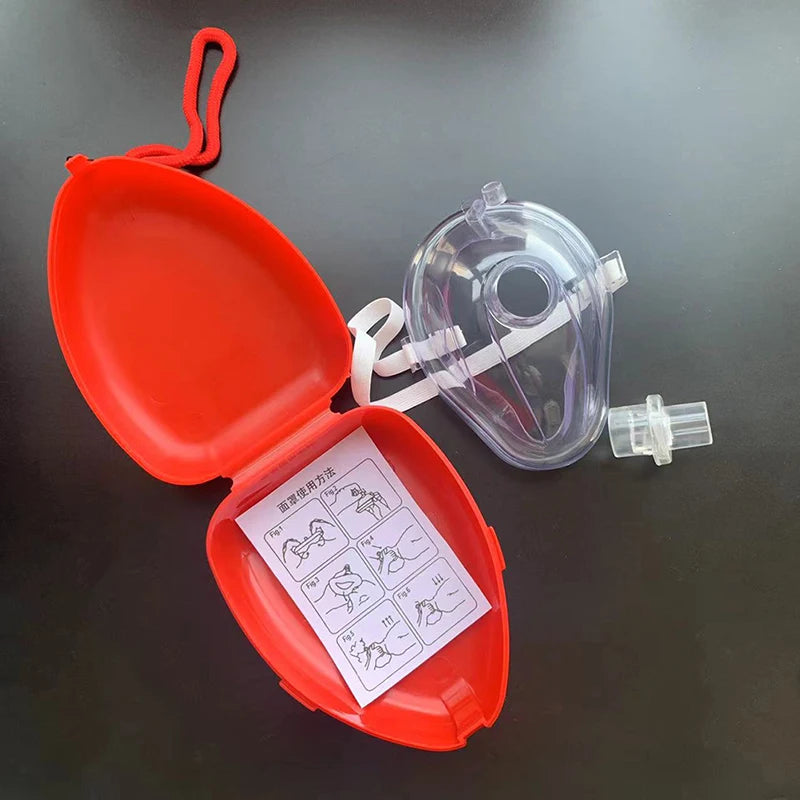 1Pc Artificial Respiration One-Way Breathing Valve Mask First Aid CPR Training Breathing Mask Protect Rescuers Mask Accessories