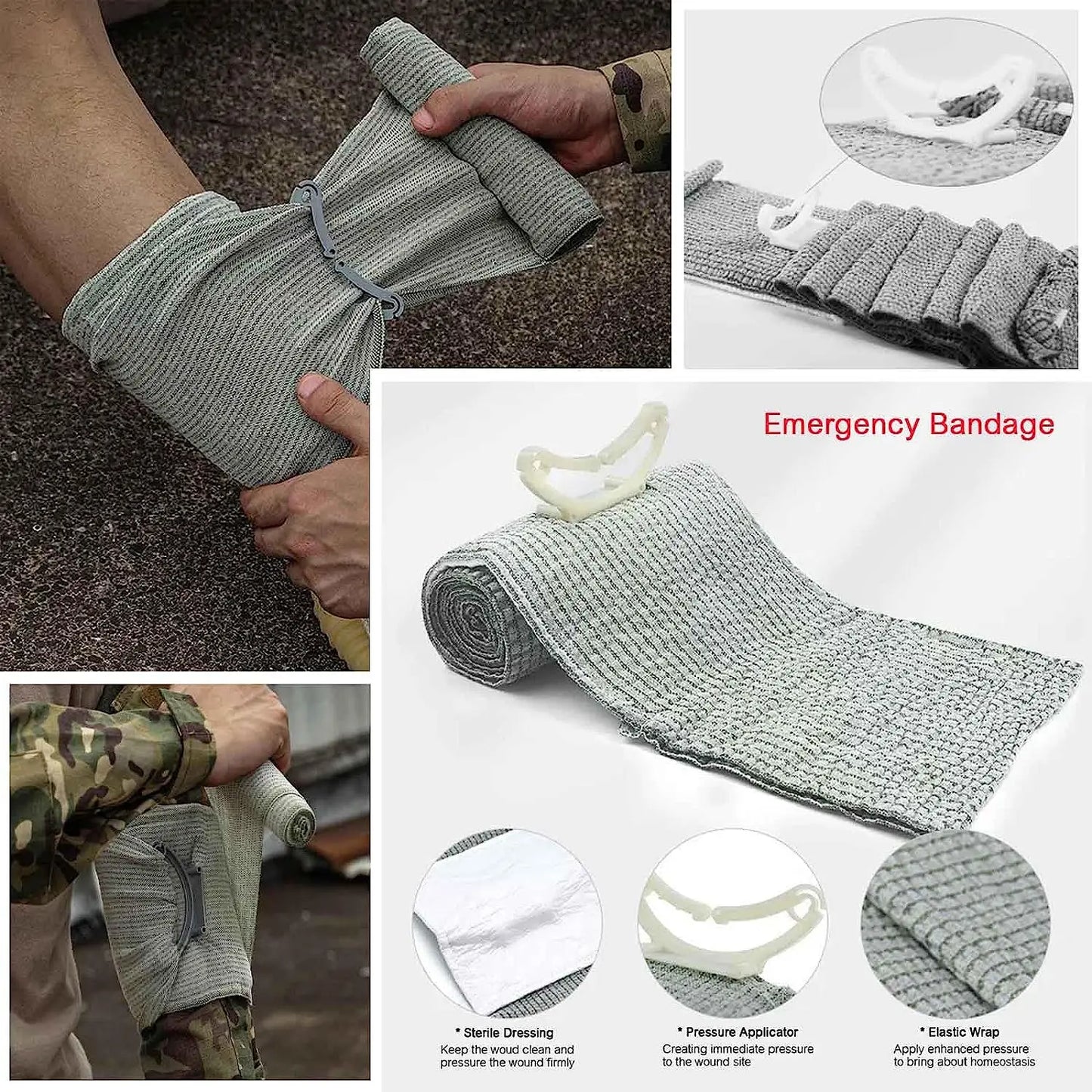 74 Piece Upgrade Ifak Trauma Kit Tactical First Aid Supplies Molle Ifak Pouch Rip Away Refill Supplies for Survival Camping