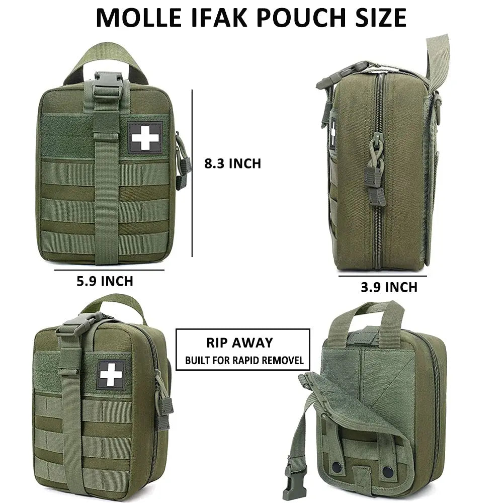 IFAK Molle Utility Bag Pouch Tactical First Aid Kit With Equipment Medical Supplies