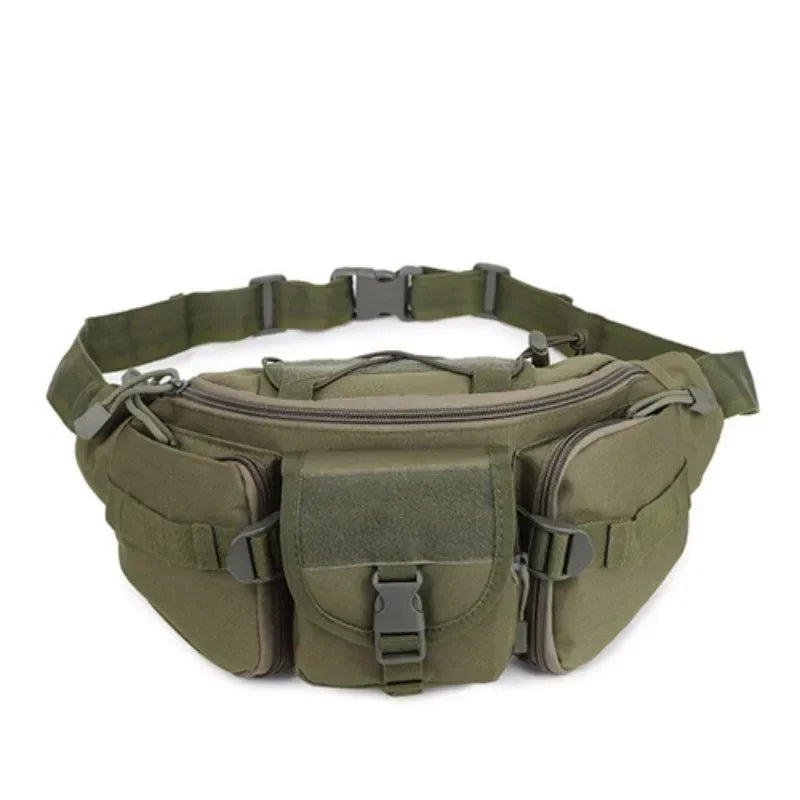 Men's Tactical Waist Pack Sports Waterproof Multifunctional Solid Camouflage Hunting Hiking Multi-Purpose Nylon Phone Handsome