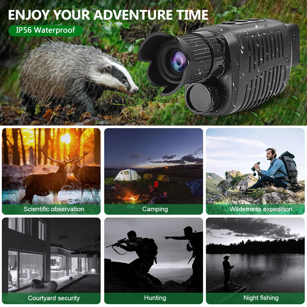 Night Vision Monocle Infrared Optical Monocular 5X Digital Zoom Photo 300M Long Range Telescope Night Vision For Hunting